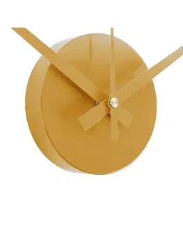 Karlsson  6001YE designové samolepicí hodiny žlutá, pr. 40 cm