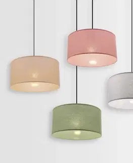 Závěsná lampa SHANTI černá 1x40 E27 stínidlo vřes