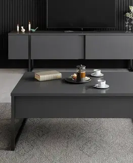 Konferenční stolek Luxe Anthracite and Black