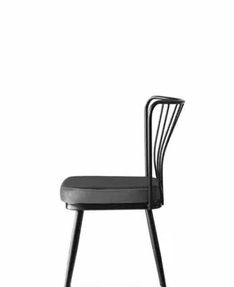 Sada jídelních židlí Yildiz Anthracite Black, 2 ks, 2 ks