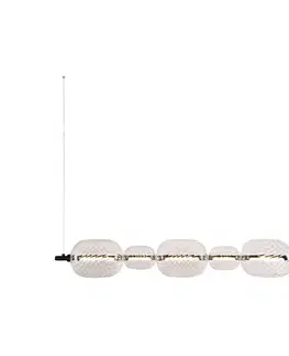 PLAYA lampa wisząca czarny pozioma 15W LED 3000K klosz bezbarwny