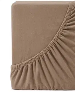 4Home Jersey prostěradlo DELUXE ořechová, 200–220 x 200 cm, 200–220 x 200 cm