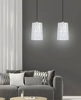 Závěsná lampa 2xE27 48cm bílá VISTA