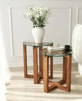 Sada odkládacích stolků (2 kusy) Amalfi - Walnut