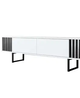 TV stolek Chrome Line - White, Black