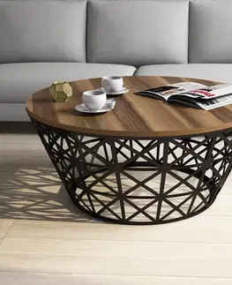 Konferenční stolek Stil Metal Ferforje - Walnut