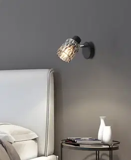 Nástěnná lampa Bill Lamp černá 1x40W E27 kouřové stínidlo