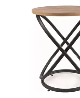 Signal Příruční stolek EOS E | dub/černá 45 cm
