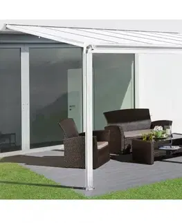 Hliníková pergola 4,95 x 3 m bílá / polykarbonát Dekorhome