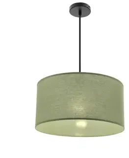 Závěsná lampa SHANTI černá 1x40 E27 mátové stínidlo