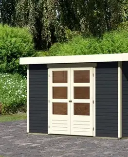 Dřevěný zahradní domek ASKOLA 4 s přístavkem 240 Lanitplast
