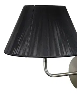 Nástěnná lampa černá 1xE14 matný nikl EMON