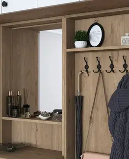 Předsíňová sestava Ewa White and Walnut