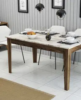Jídelní stůl Milan 515 - Walnut, White