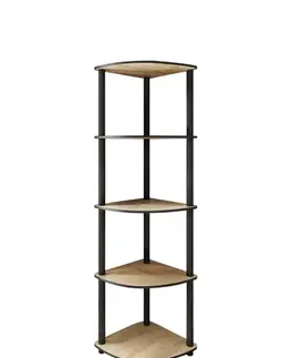 Knihovna Bookcase 5 Corner - Oak