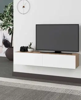 TV stolek Francy 135 - Sapphire Oak, White