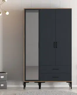 Šatní skříň Kumsal RT - Walnut, Anthracite