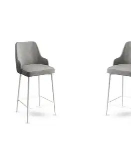 Sada barových židlí Enox Grey and White, 2 ks, 2 ks