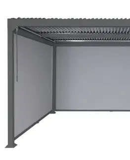 Bioklimatická pergola HWC-L41 3x3 se 3 bočními stěnami