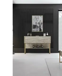 Komoda Luxe Travertine and Gold