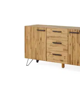 Estila Industriální luxusní příborník Anselmo z masivního dřeva 160cm