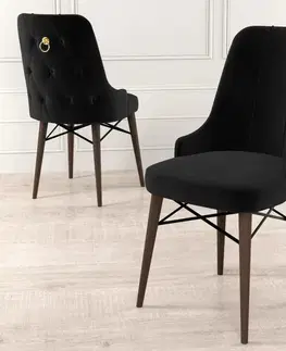 Sada židlí (6 kusů) Pare - Black, Brown