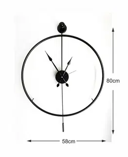 Dekorativní kovové nástěnné hodiny Mclock-00102
