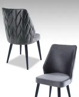 Sada židlí (4 kusy) Pufi - Grey, Black