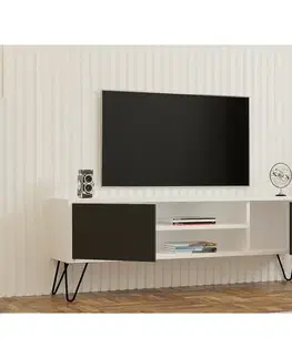 Televizní stolek Hare White and Anthracite