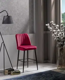 Bar Stool Set (4 Pieces) Vento - Claret Red