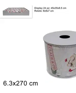 PROHOME - Stuha vánoční 6,3x270cm různé motivy