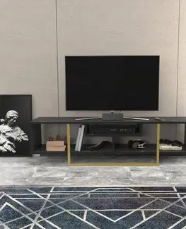 TV stolek Asal 150 - Black, Gold