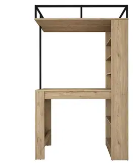 Barový stůl stůl Jany Walnut and Black