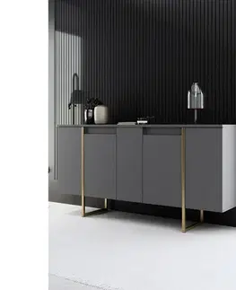 Skříňka Luxe Anthracite and Gold
