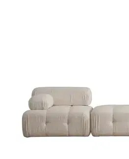 Trojmístná pohovka Doblo 3 Seater ( L1-Pouffe-1R) - Cream Bouclette