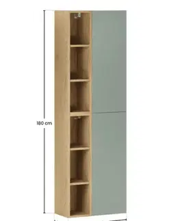 ArtCom Vysoká skříňka ASTER Green ASG 2SP/2UR