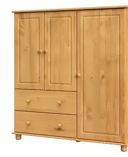Prádelník 2 zásuvky + 3 dvířka 8018V vosk