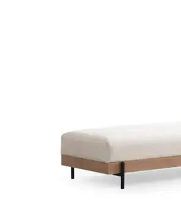 Puf Eti Oak Pouffe - White