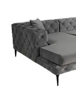 Rohová sedací souprava Como Eco Left - Anthracite, Black