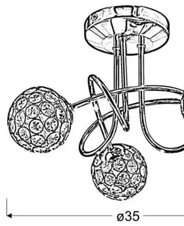 stropní lampa výprodej stropní lampa starlet 3x40w g9 chrom/průhledná