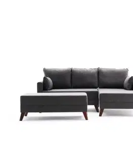 Rohová rozkládací pohovka Bella Mini Right Anthracite