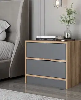 Noční stolek Elina Walnut Anthracite