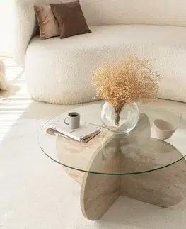 Konferenční stolek Bubble Travertine