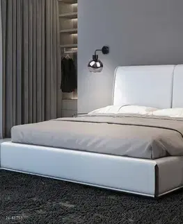 Černá nástěnná lampa 1xE27 25cm kouřové stínidlo LADY