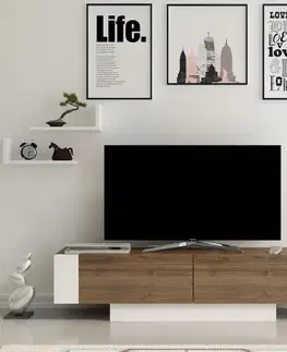 TV stolek Matera - Walnut, White