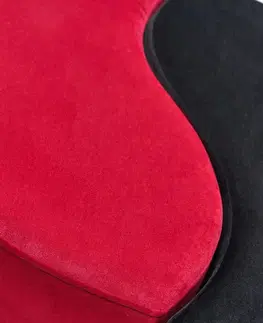 Taburet Alis Puf Red and Black