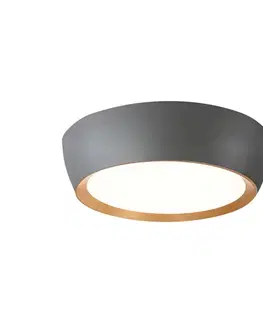 stropní lampa abruzzo šedá dřevěná stropní lampa bílé stínidlo