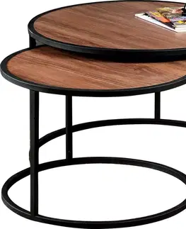 Sada odkládacích stolků (2 kusy) Tambur - Walnut
