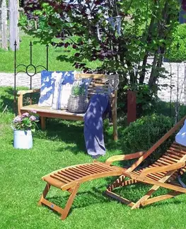 Zahradní lehátko sada 2 ks D1453 akácie Dekorhome