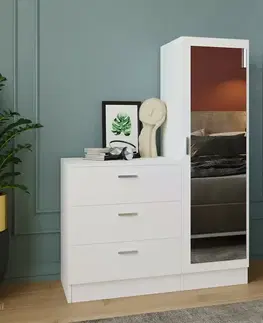 Komoda se zrcadlem Coco White